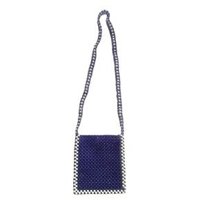 Y2k beaded style purple & white crossbody bag